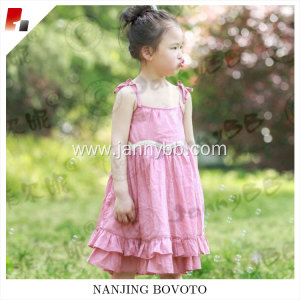 wholesale sleeveless cotton fabric toddler dress